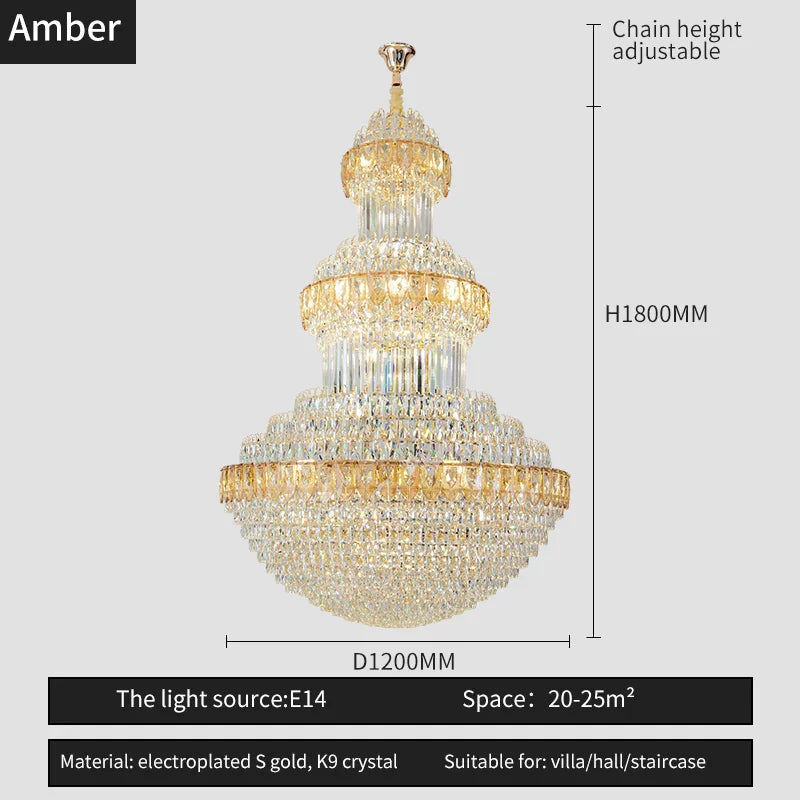 Afralia™ Crystal Chandelier: Luxury Lighting for Villa, Hotel, Office & Exhibitions