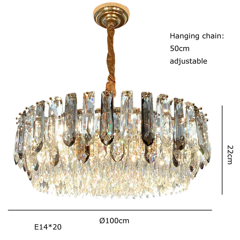 Afralia™ Crystal Modern Pendant Light: Luxury Indoor Fixture for Home Decor