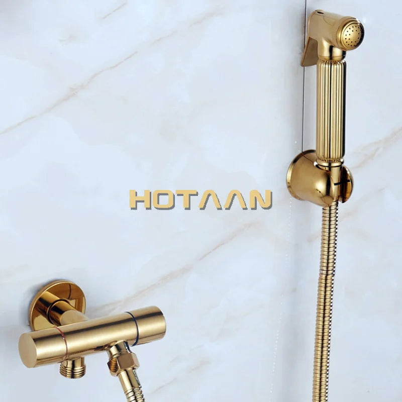 Afralia™ Copper Bidet Sprayer Set for Bathroom Hygiene