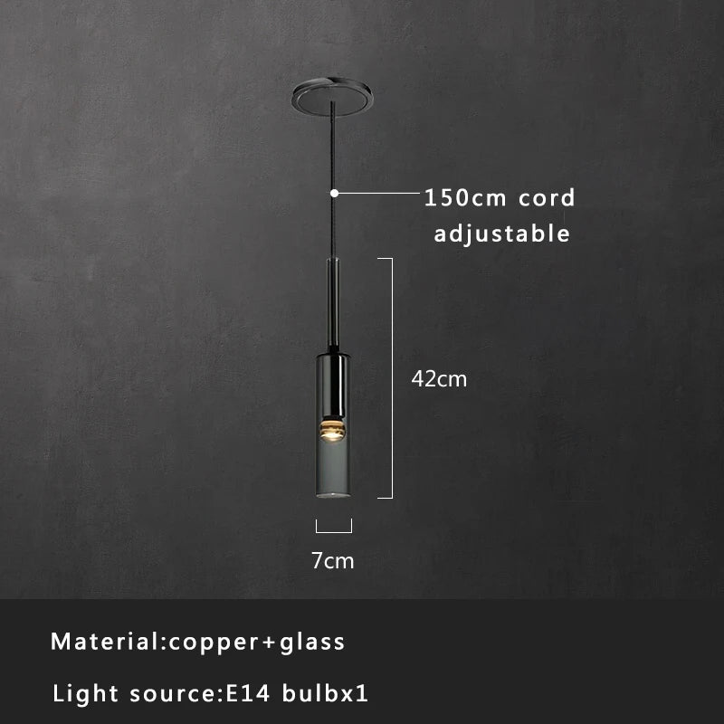 Afralia™ Crystal Copper Pendant Lights Gold Home Decor Glass Hanging Lamp