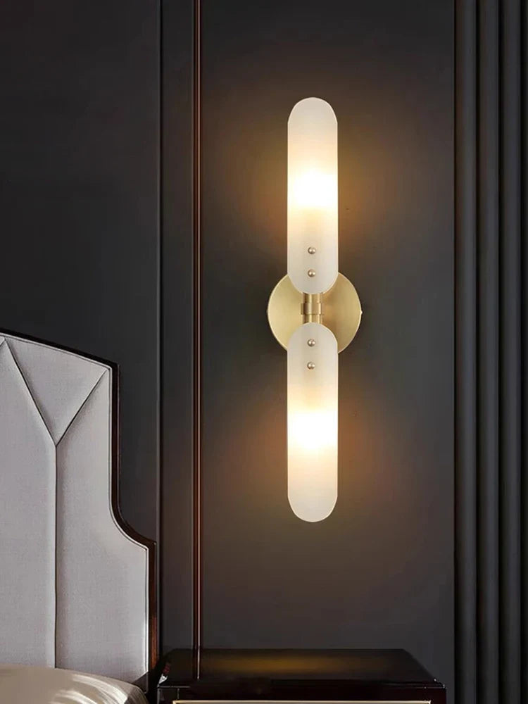 Afralia™ Copper Gold Black LED Wall Sconce Light for Corridor Bedroom Living Room