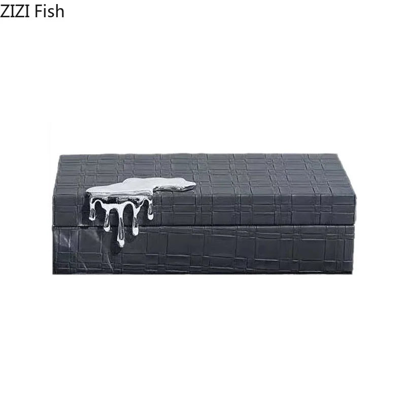 Afralia™ Gold-plated Woven Leather Jewelry Box: Exquisite Storage Jar for Dresser and Desk