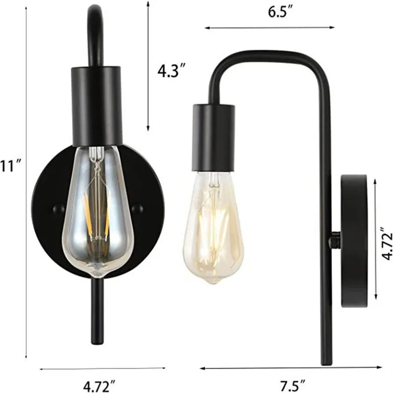 Afralia™ Minimalist Metal Wall Lamp: Modern Nordic Sconces for Bedroom, Indoor/Outdoor, Industrial Light