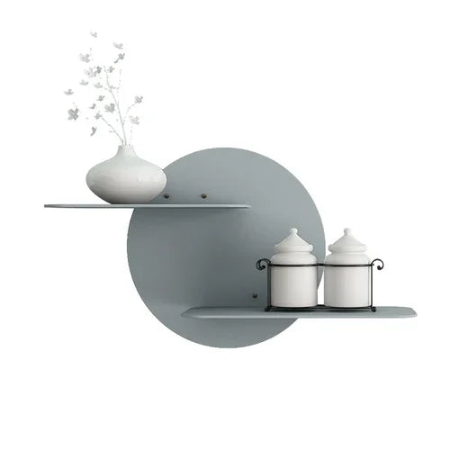 Afralia™ Modern Wrought Iron Storage Wall Rack for European Background Wall Ornaments