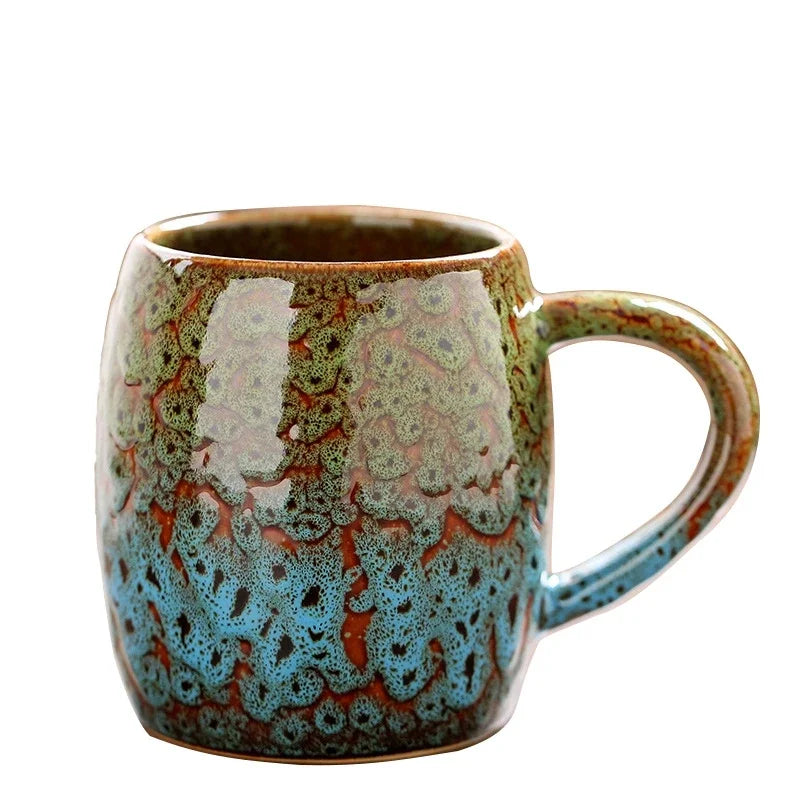 Afralia™ Ceramic Breakfast Mug, Office Coffee Cup, Porcelain Tea Cups, Wholesale High-Capacity Pottery Glass