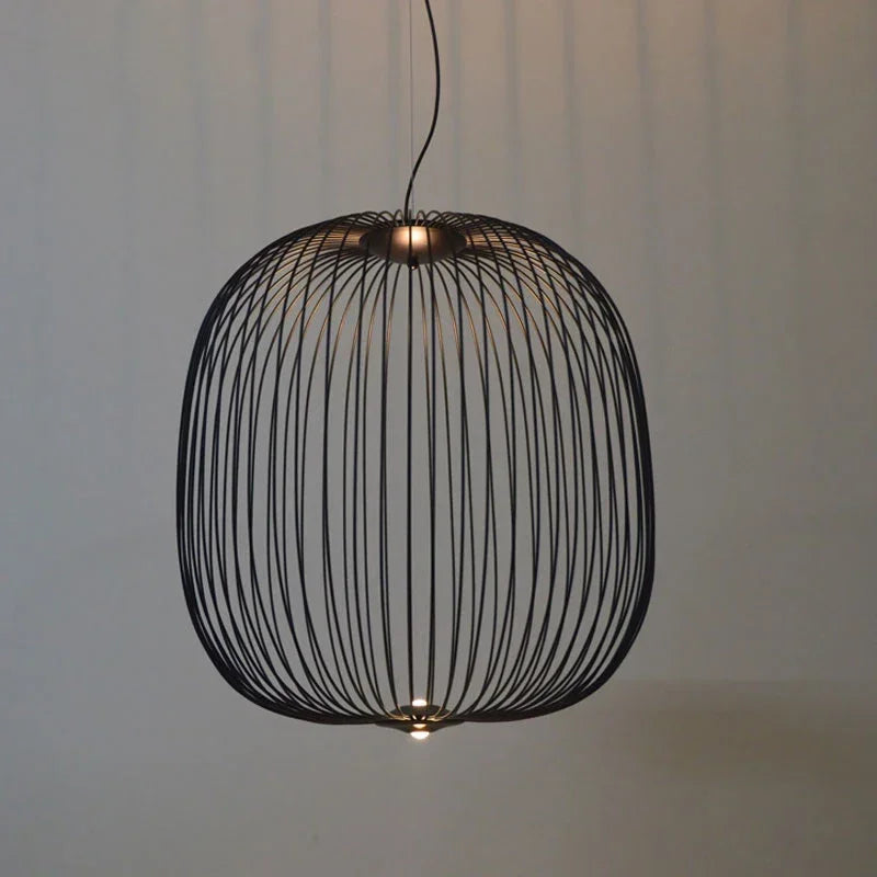 Afralia™ Spokes Pendant Lamp: Modern LED Retro Hanging Bird Cage Light