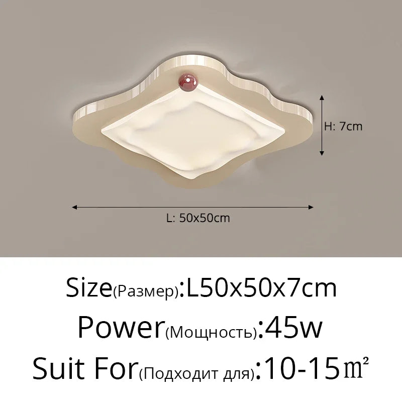 Afralia™ Cream Style LED Ceiling Light for Bedroom and Living Room Decor