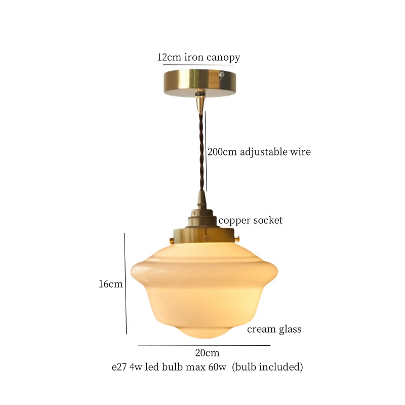 Afralia™ Glass LED Pendant Lights for Kitchen Loft Bar Cafe Living Room