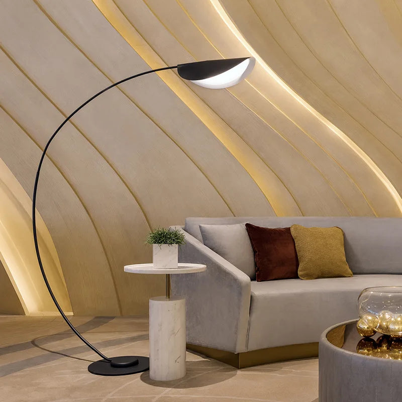 Afralia™ Parabola LED Floor Lamp for Living Room Study Bedroom