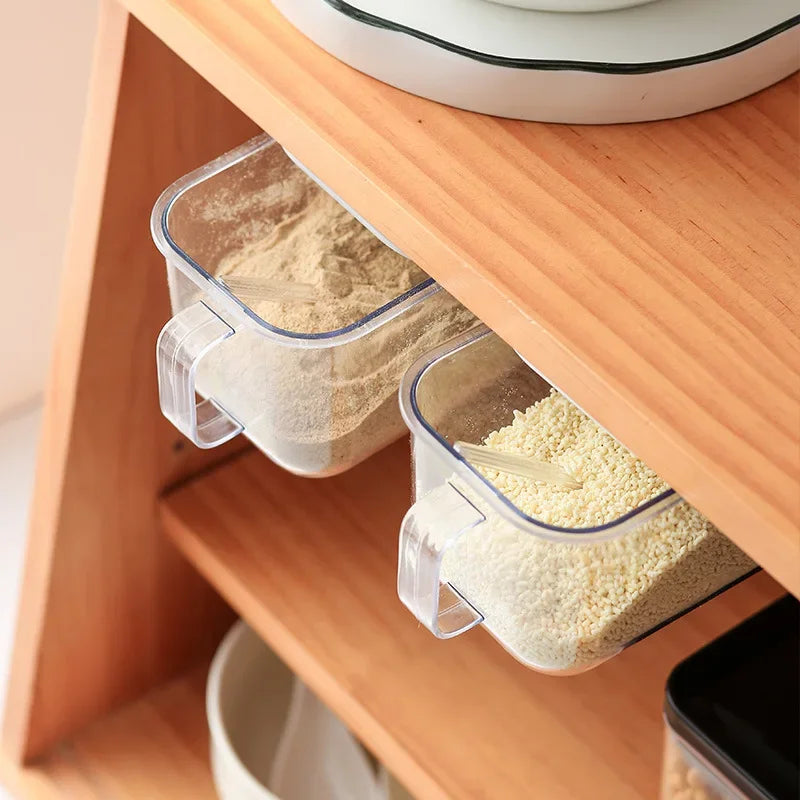 Afralia™ Kitchen Spice Rack Organizer Set with Seasoning Containers and Spoons