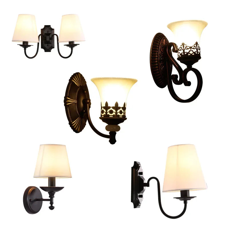 Afralia™ Retro Garden Wall Sconce LED Lights Indoor Lighting