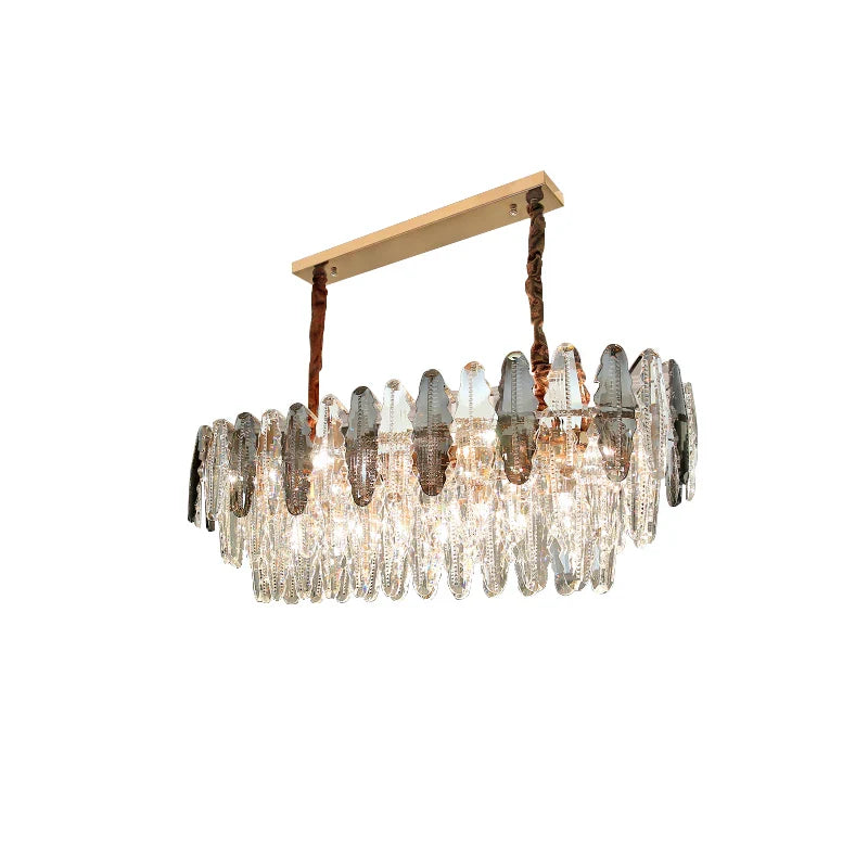 Afralia™ LED Leaf Chandelier: Modern Living Room Decor Lighting for Duplex Rotating Stairs