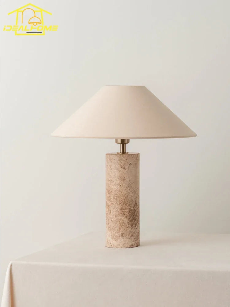 Afralia™ Wabi-sabi Marble Table Lamp LED E27, Modern Designer Desk Light for Home Decor