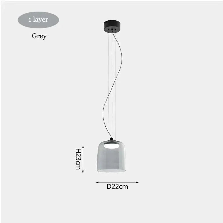 Afralia™ Orange Glass Pendant Lamp for Living Dining Room, Bar, Kitchen Island