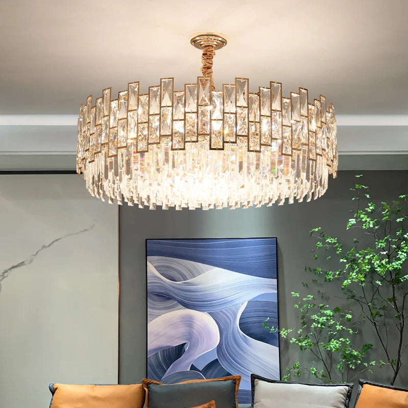 Afralia™ Crystal Chandelier: Postmodern Light Luxury for Living Room, Bedroom, Kitchen.