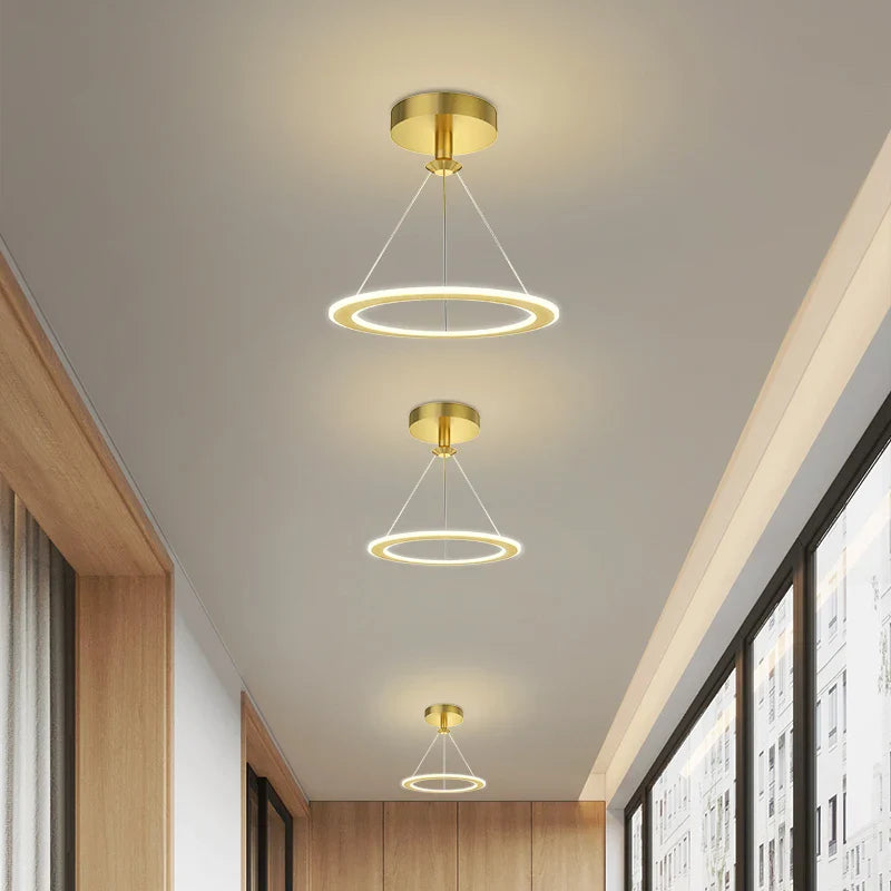 Afralia™ Nordic Balcony Chandelier: Modern LED Hanging Lamp for Porch, Corridor, Restaurant