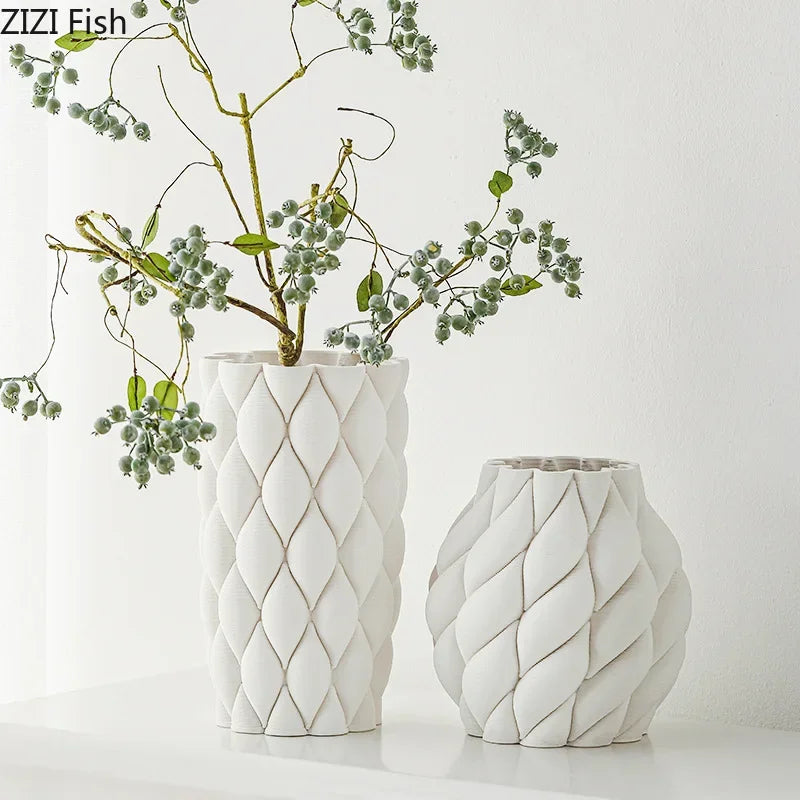 Afralia™ Minimalist Ceramic Vase for Creative Plant Pot Decoration and Flower Arrangement