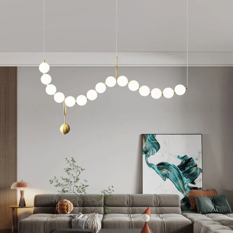 Afralia™ Pearl Design LED Pendant Light for Elegant Living, Dining, and Bar Spaces