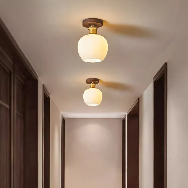 Afralia™ LED Ceiling Light Modern Style Indoor Lighting Aluminum Glass Nordic Lamp