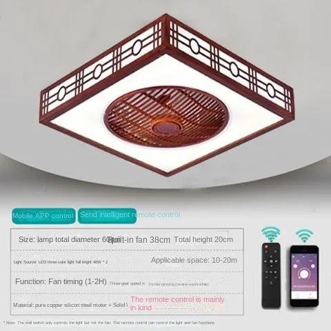 Afralia™ Integrated Invisible Ceiling Fan Lamp Chandelier for Living Room, Dining Room, Bedroom