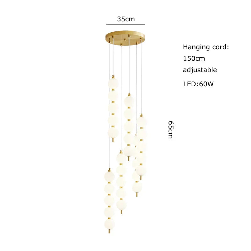 Afralia™ Art Deco LED Glass Pingpong Pendant Light in Gold Chrome Black.