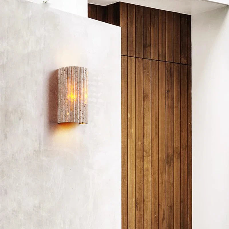 Afralia™ Travertine Garden Light: Outdoor Waterproof Led Wall Lamp for Staircase, Courtyard & Balcony