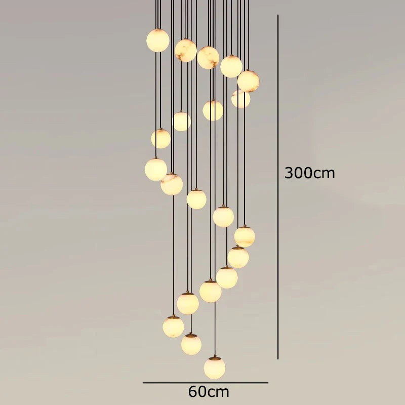 Afralia™ LED Pendant Light Chandeliers for Living Room Staircase Indoor Lighting
