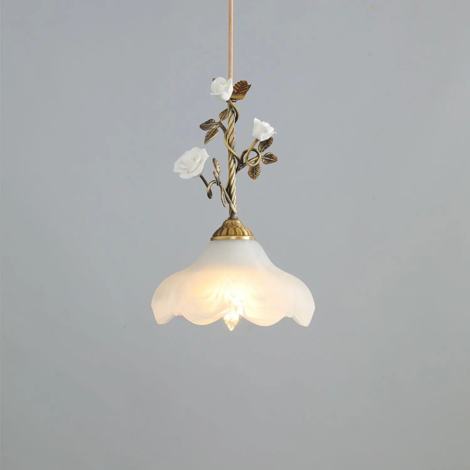 Afralia™ Vintage Copper Pendant Chandeliers for Dining Bedroom Study LED Lighting