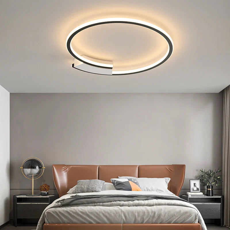 Afralia™ Modern White LED Chandelier for Bedroom, Children's Room, Study, Living Room