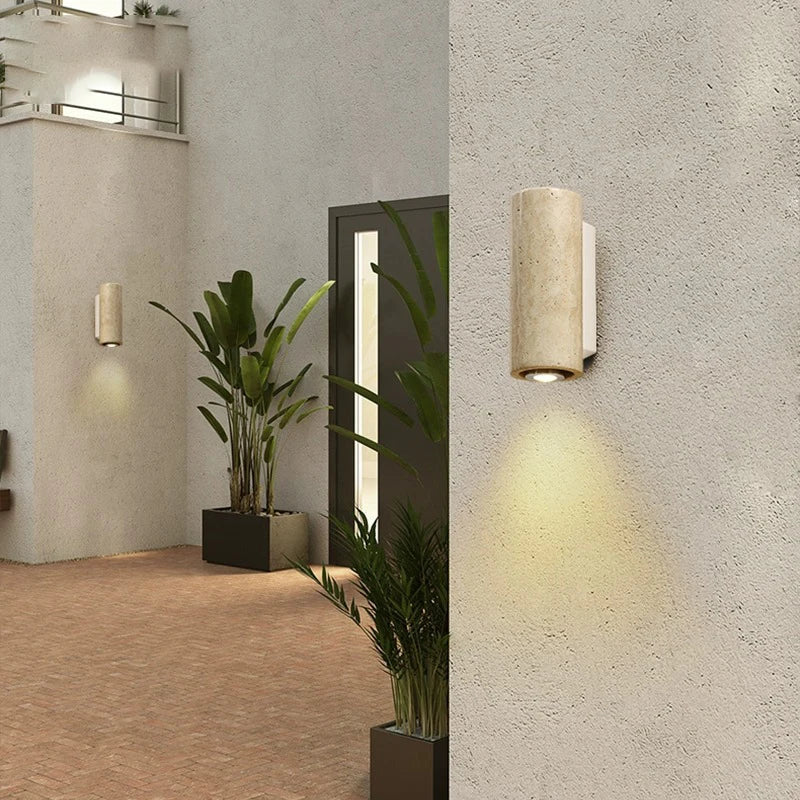 Afralia™ Cave Stone Outdoor Wall Lamp: Waterproof Yellow Light for Bedroom, Courtyard, Balcony Garden