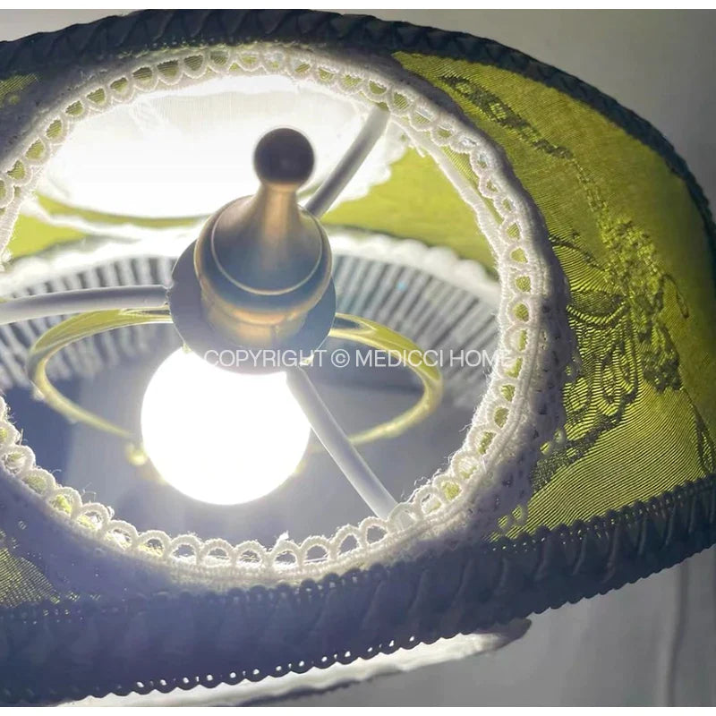 Afralia™ Crescent Moon Lampshade with Tassels - Victorian Style Medieval Desk Light Cover