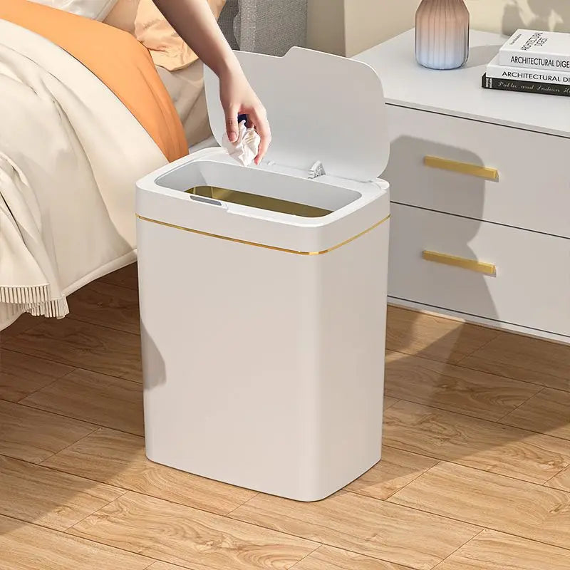 Afralia™ Smart Sensor Trash Can: Stylish Narrow Bin, Automatic & Waterproof for Kitchen & Bathroom