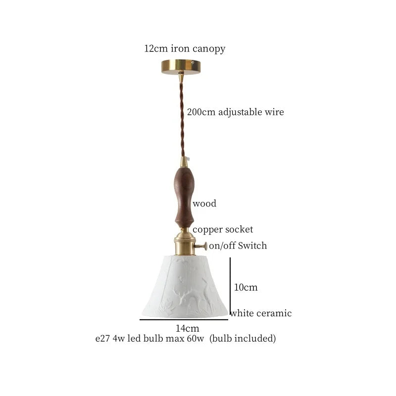 Afralia™ Ceramic LED Hanging Pendant Light - Modern Nordic Design for Home Decor