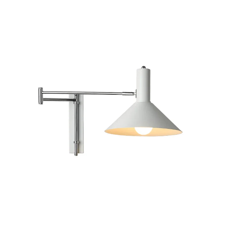 Afralia™ Vintage Rotatable Bedside Wall Lamp, American Retro Folding Reading Light