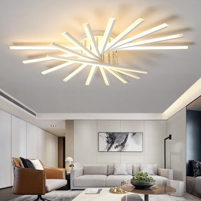 Afralia™ LED Chandelier Fan Lampshade for Living Room Bedroom Dining Study Aluminum Ceiling Lamp