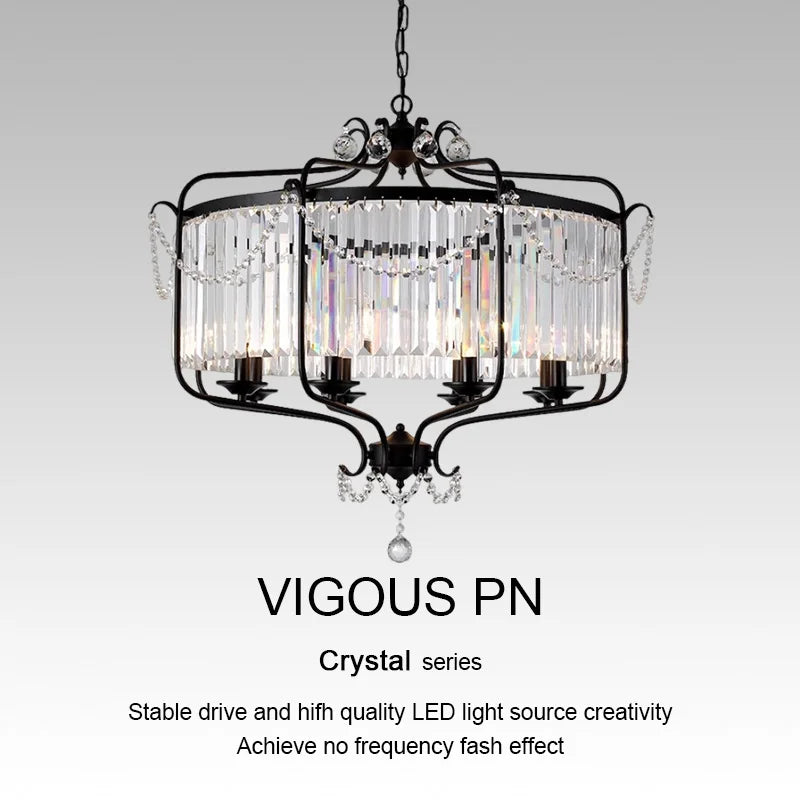 Afralia™ Modern LED Crystal Iron Art Chandelier for Luxury Living Spaces