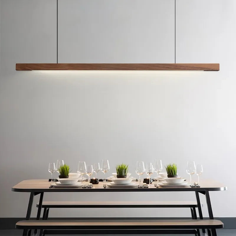 Afralia™ Linear LED Pendant Lights: Modern Kitchen Island Dining Room Lighting