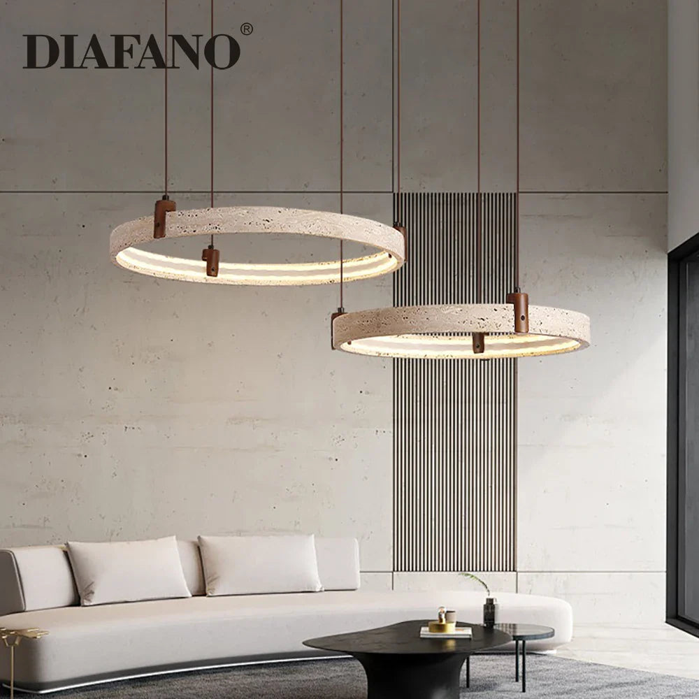 Afralia™ Cave Stone Chandelier Pendant Light - Luxury Nordic Living Room Fixture