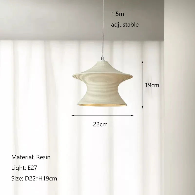 Afralia™ Wabi Sabi Cream Wind Chandelier: Minimalist LED Pendant Light for Home Decor