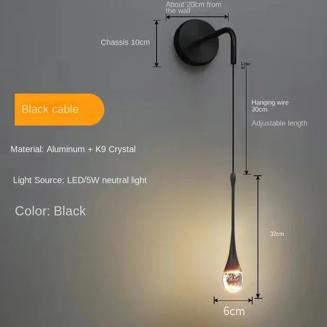 Afralia™ Bubble Crystal Chandelier Hanging Lamp: Modern LED Pendant Lights for Home Decor