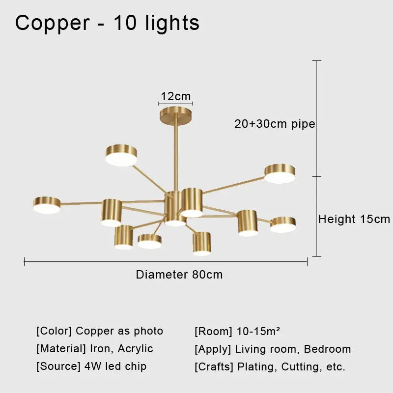 Afralia™ Modern LED Ceiling Chandelier for Living Room Home Decor