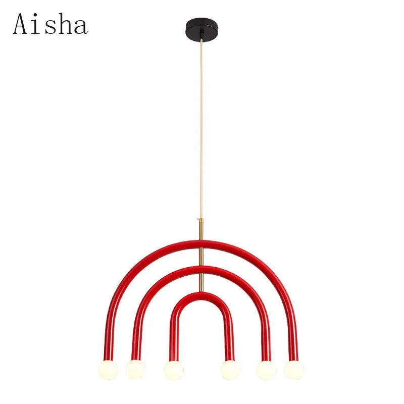 Afralia™ Rainbow Chandelier Pendant Lamp for Home, Hotel, Restaurant, and Bar décor