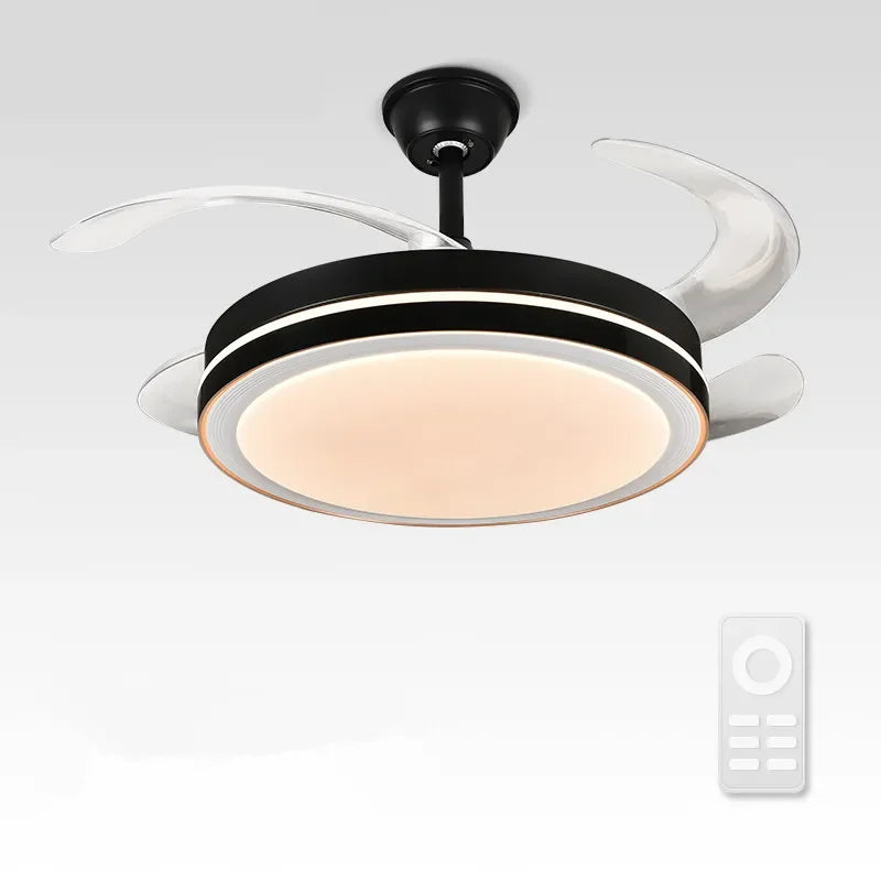 Afralia™ Crystal Light Ceiling Fan with Remote Control – Modern Chandelier Vintage Style