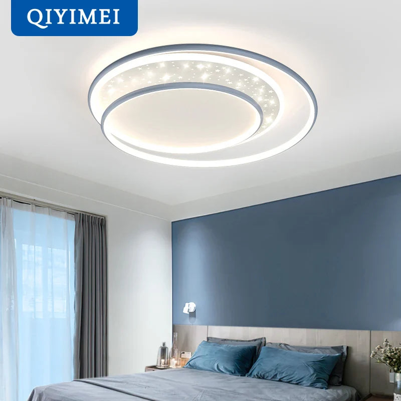 Afralia™ Gold Gray LED Chandelier: Creativity Combo Round Star Lamps