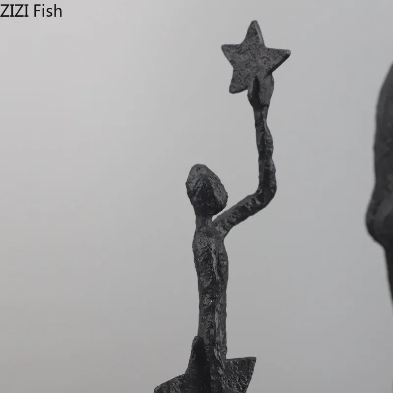 Afralia™ Modern Abstract Character Sculpture Desk Ornament for Room Aesthetics