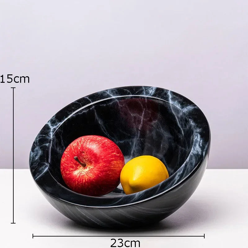 Afralia™ Marble Pattern Vase with Artificial Flowers for Desk Decoration and Home Display