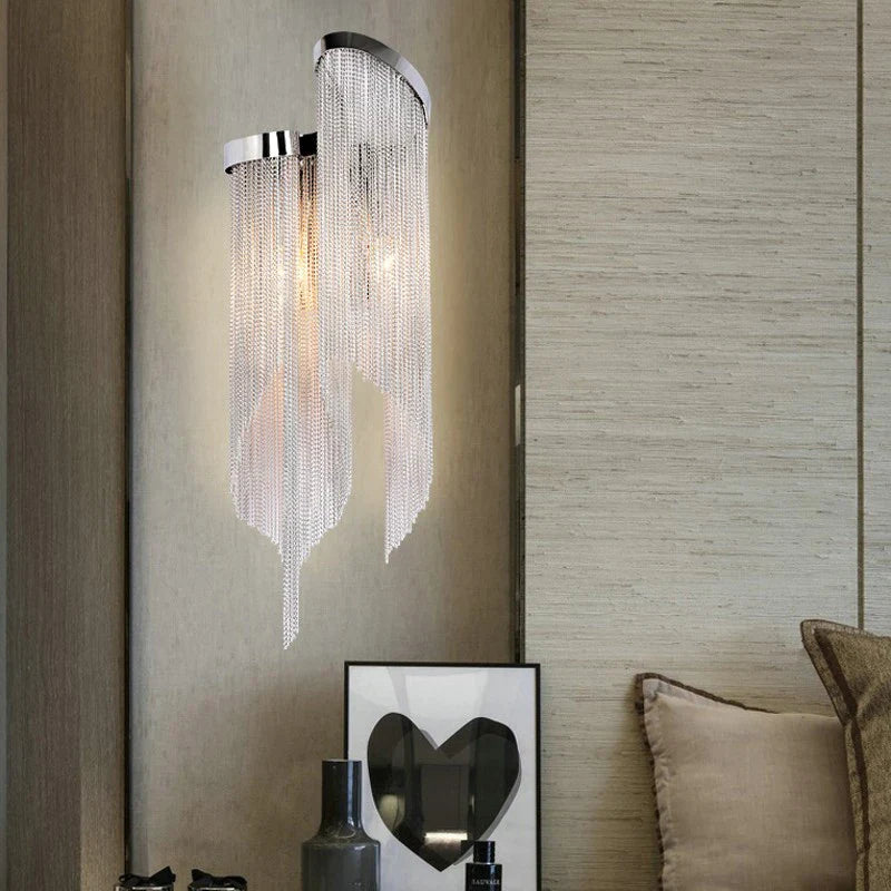 Afralia™ Modern Luxury Tassel Chandelier with E14 Base Aluminum Lamp for Indoor Decor