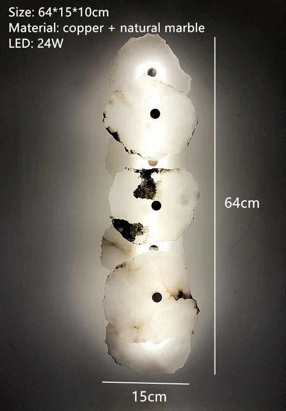 Afralia™ Marble Wall Sconce: Luxury LED Lighting for Bedroom, Living, Dining Room