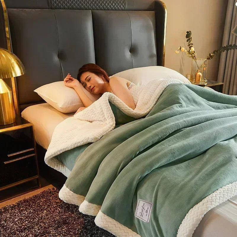 Afralia™ Fleece Weighted Blanket: Super Soft, Anti-Pilling, Keep Warm for Beds