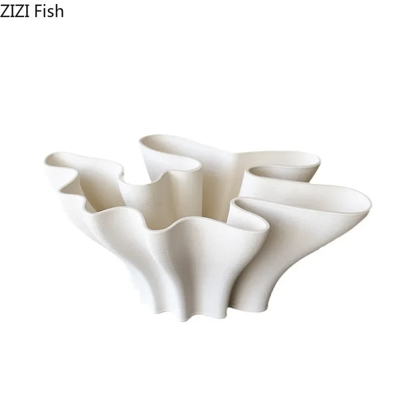 Afralia™ Ceramic Vase Hydroponics Flower Pot Desk Decoration Modern Crafts Room Aesthetic Decor